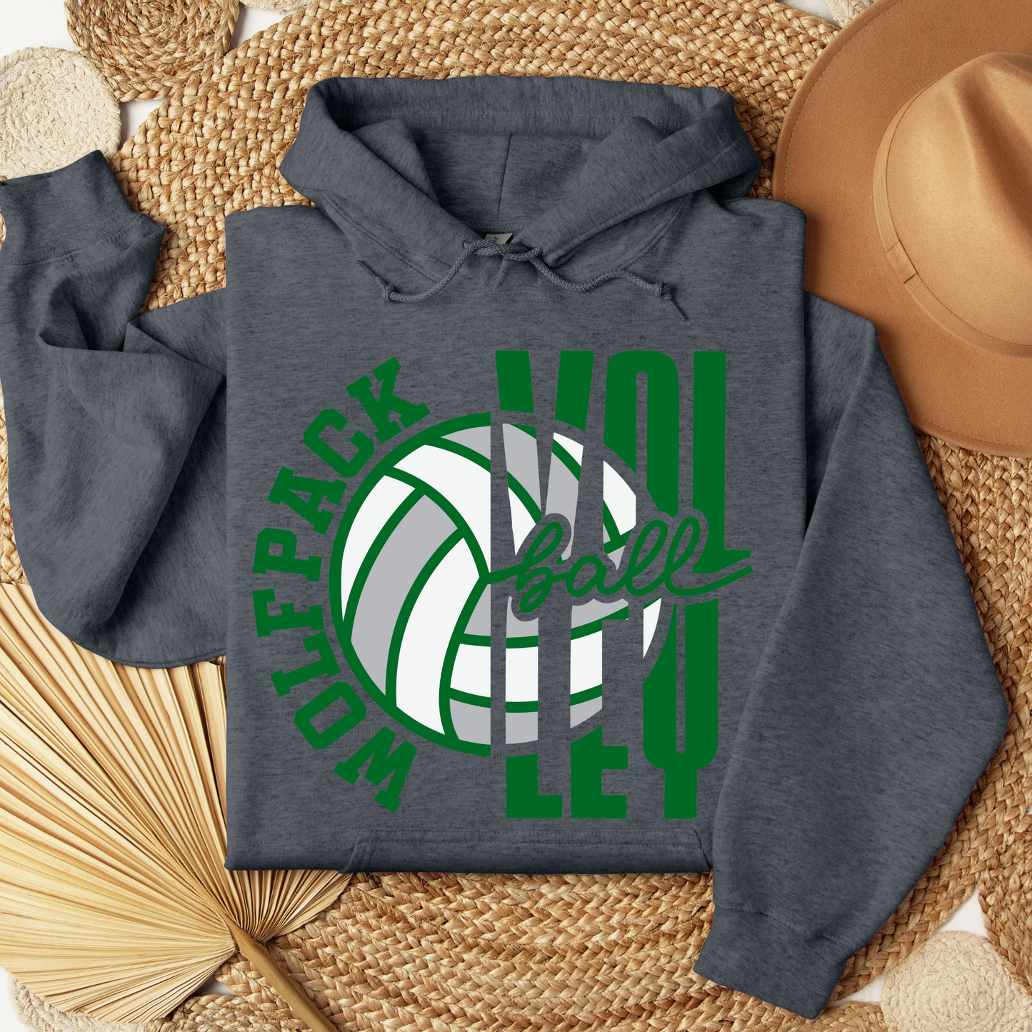 Wolfpack Volleyball - Hoodie or Crewneck Sweatshirt - Youth