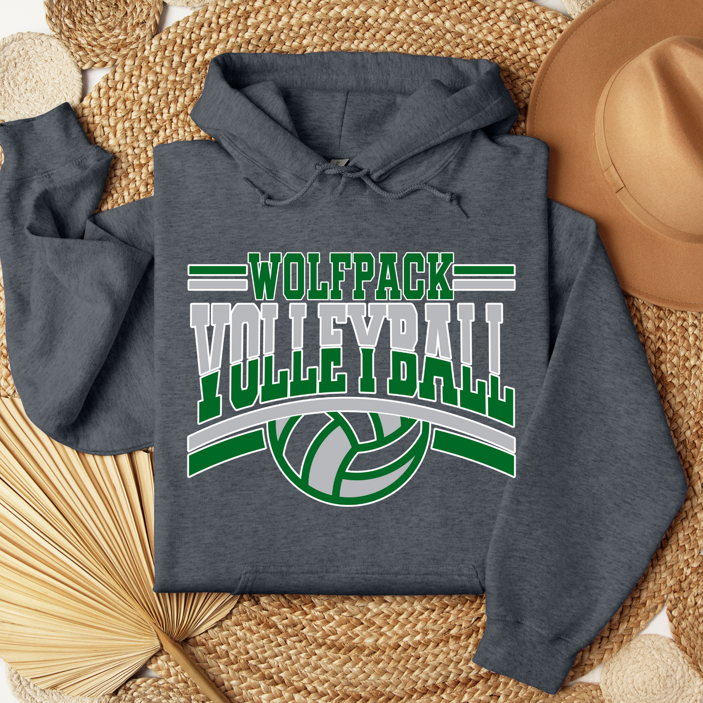 Wolfpack Volleyball - Hoodie or Crewneck Sweatshirt - Youth