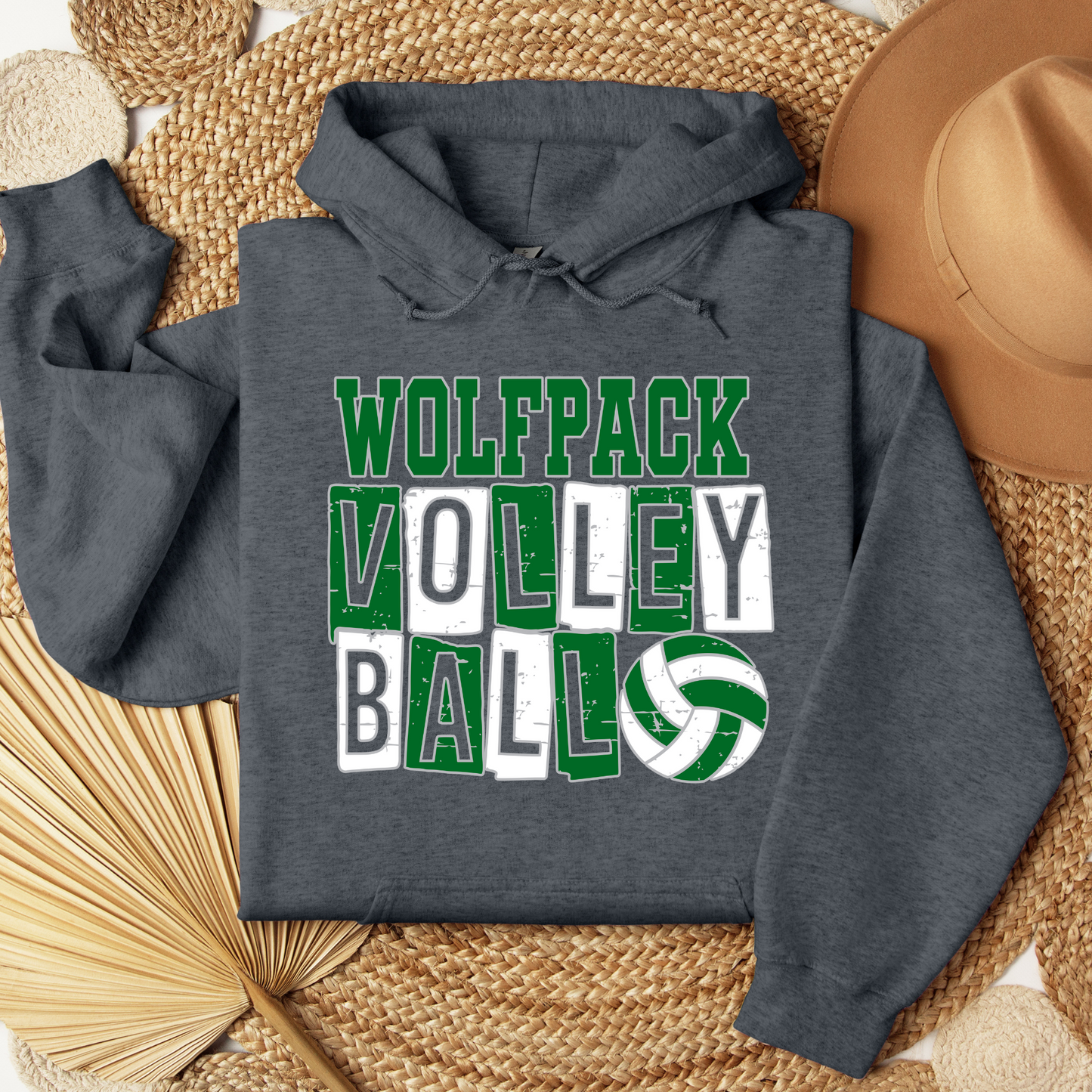 Wolfpack Volleyball - Hoodie or Crewneck Sweatshirt - Youth
