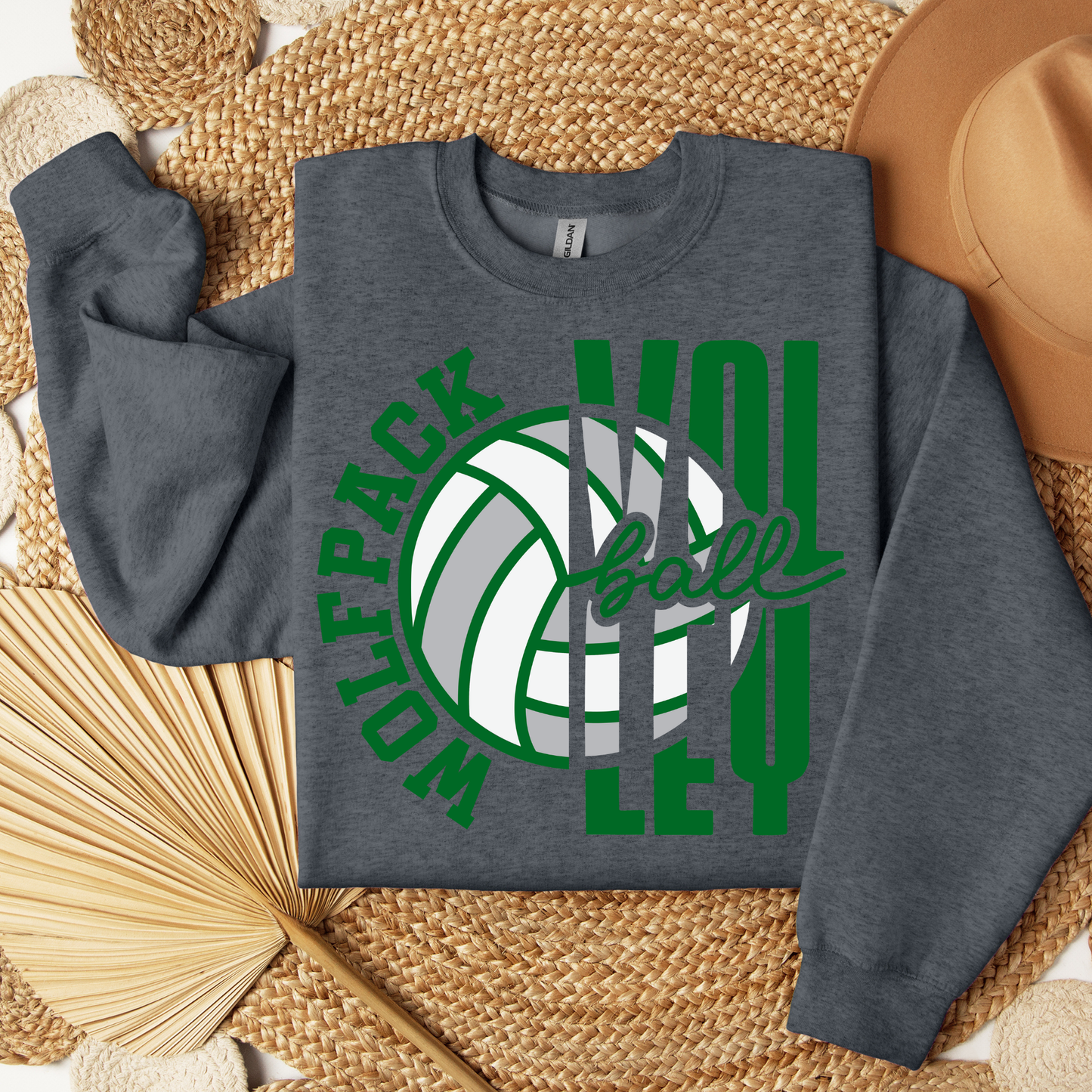 Wolfpack Volleyball - Hoodie or Crewneck Sweatshirt - Youth