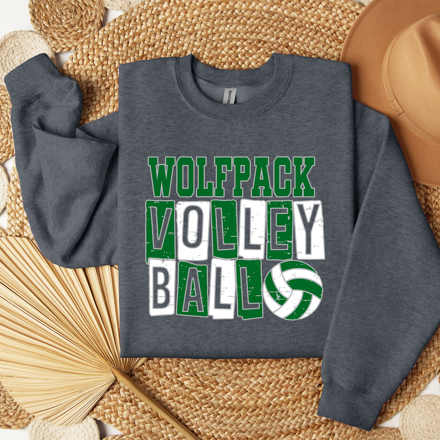 Wolfpack Volleyball - Hoodie or Crewneck Sweatshirt - Adult