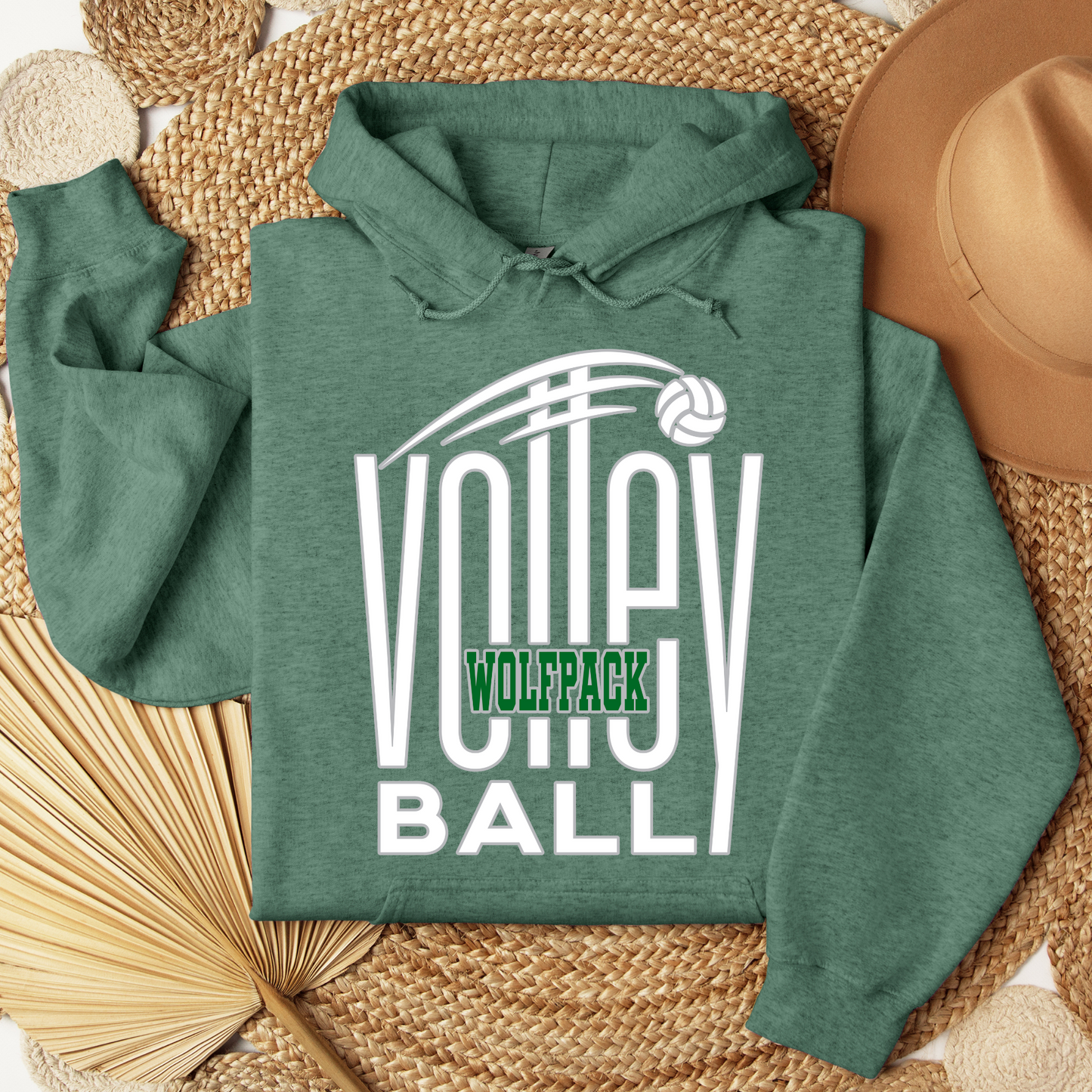 Wolfpack Volleyball - Hoodie or Crewneck Sweatshirt - Youth