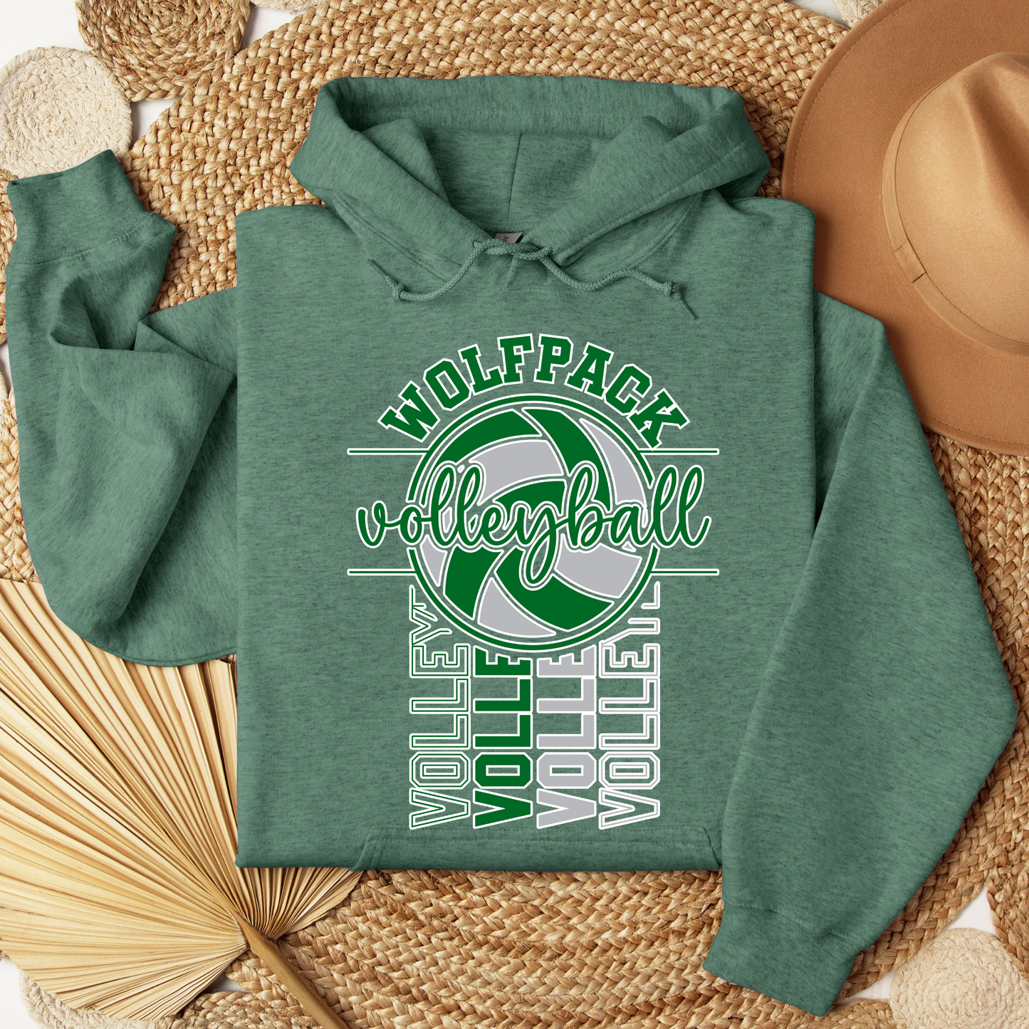 Wolfpack Vertical Hoodie - Hoodie or Crewneck Sweatshirt - Youth
