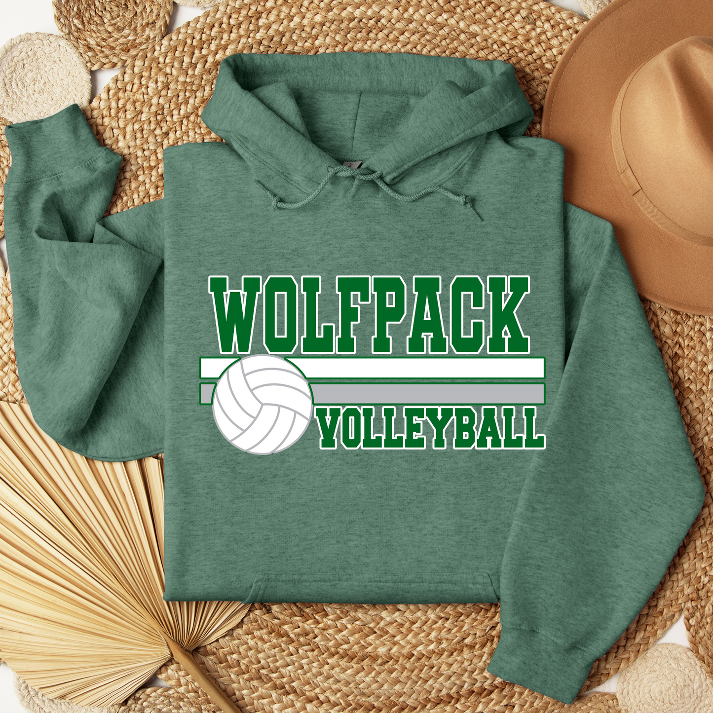 Wolfpack Volleyball - Hoodie or Crewneck Sweatshirt - Youth