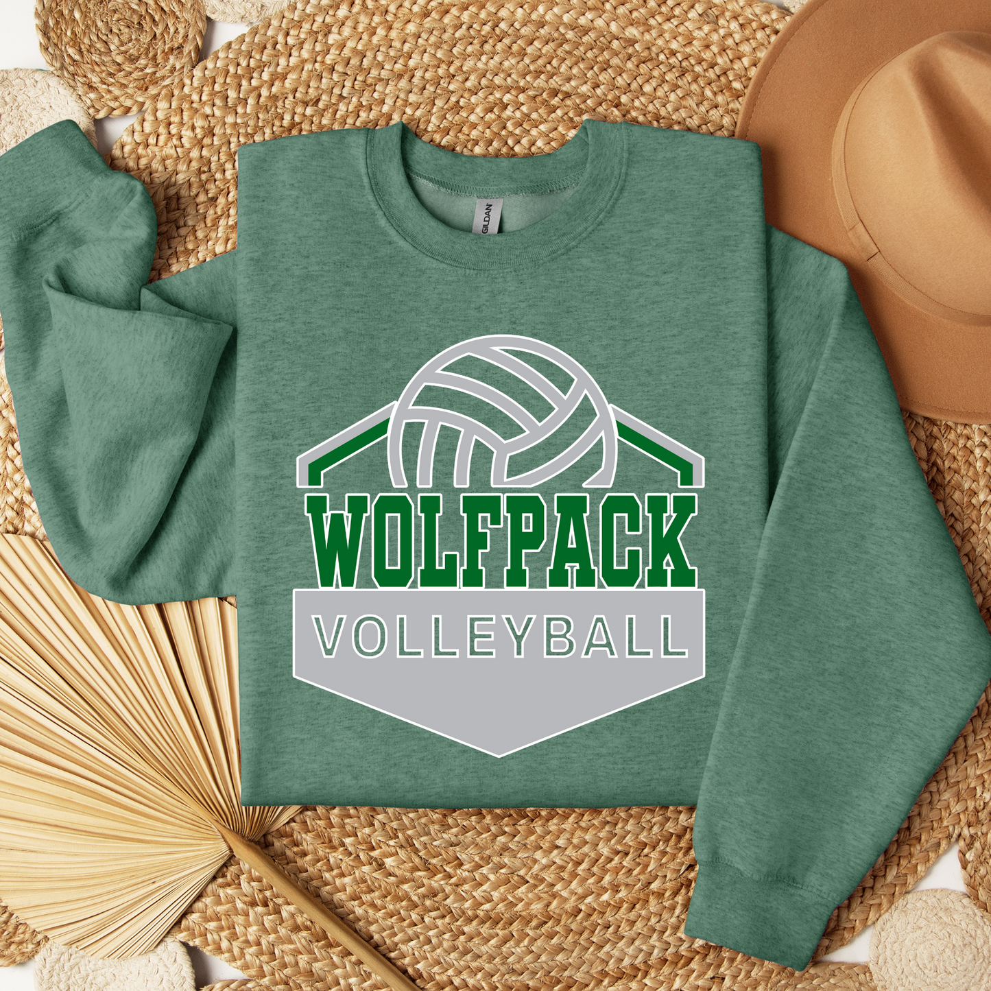 Wolfpack Volleyball - Hoodie or Crewneck Sweatshirt - Youth