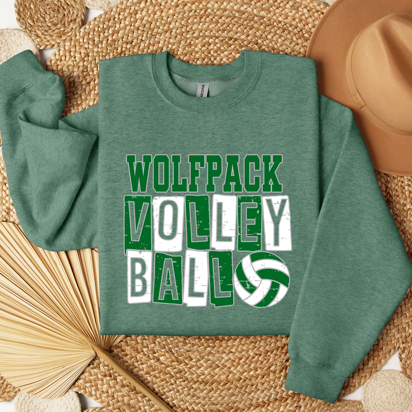 Wolfpack Volleyball - Hoodie or Crewneck Sweatshirt - Youth