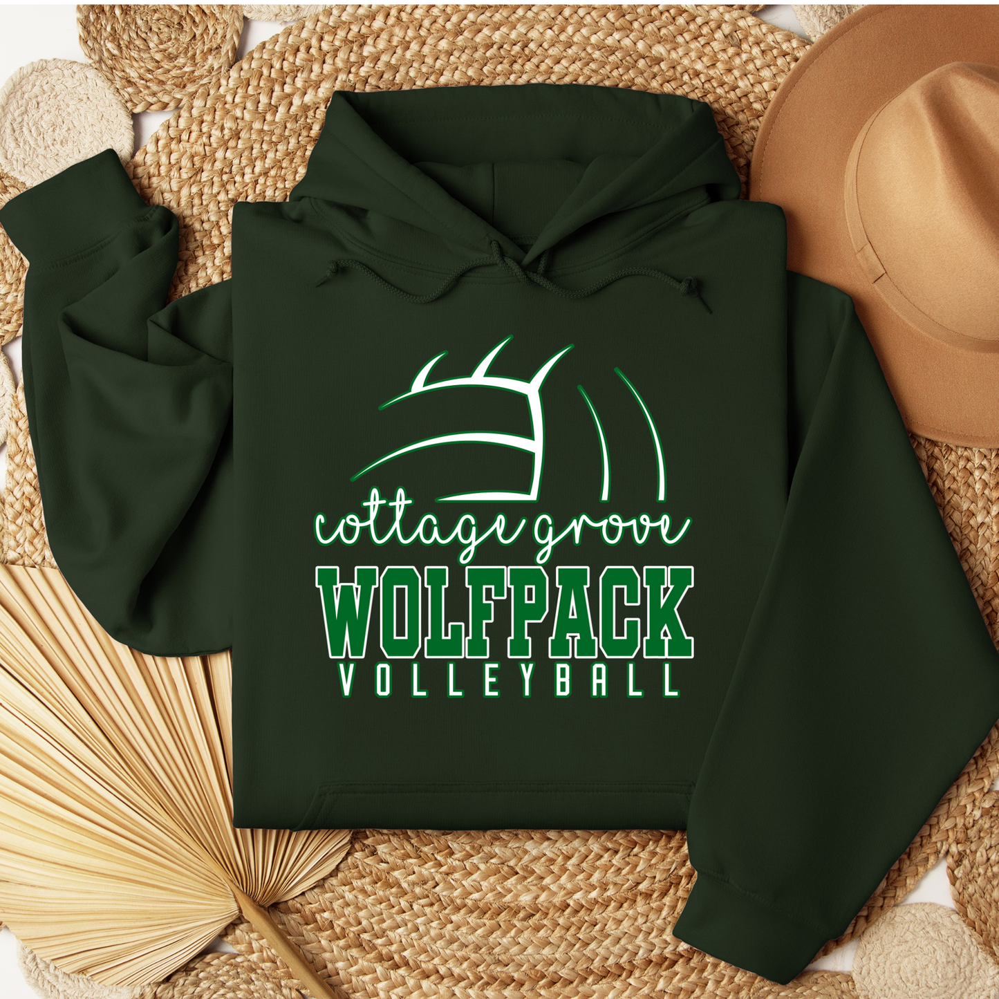 Wolfpack Volleyball - Hoodie or Crewneck Sweatshirt - Youth