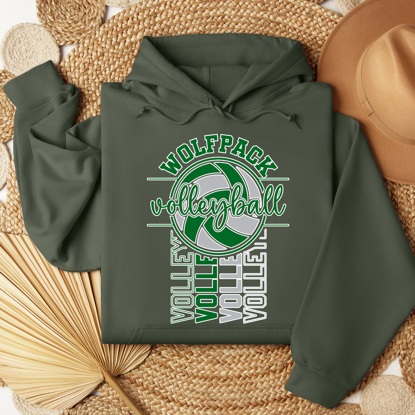 Wolfpack Vertical Hoodie - Hoodie or Crewneck Sweatshirt - Youth