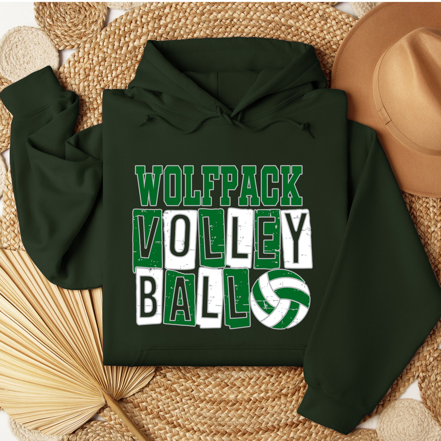 Wolfpack Volleyball - Hoodie or Crewneck Sweatshirt - Youth