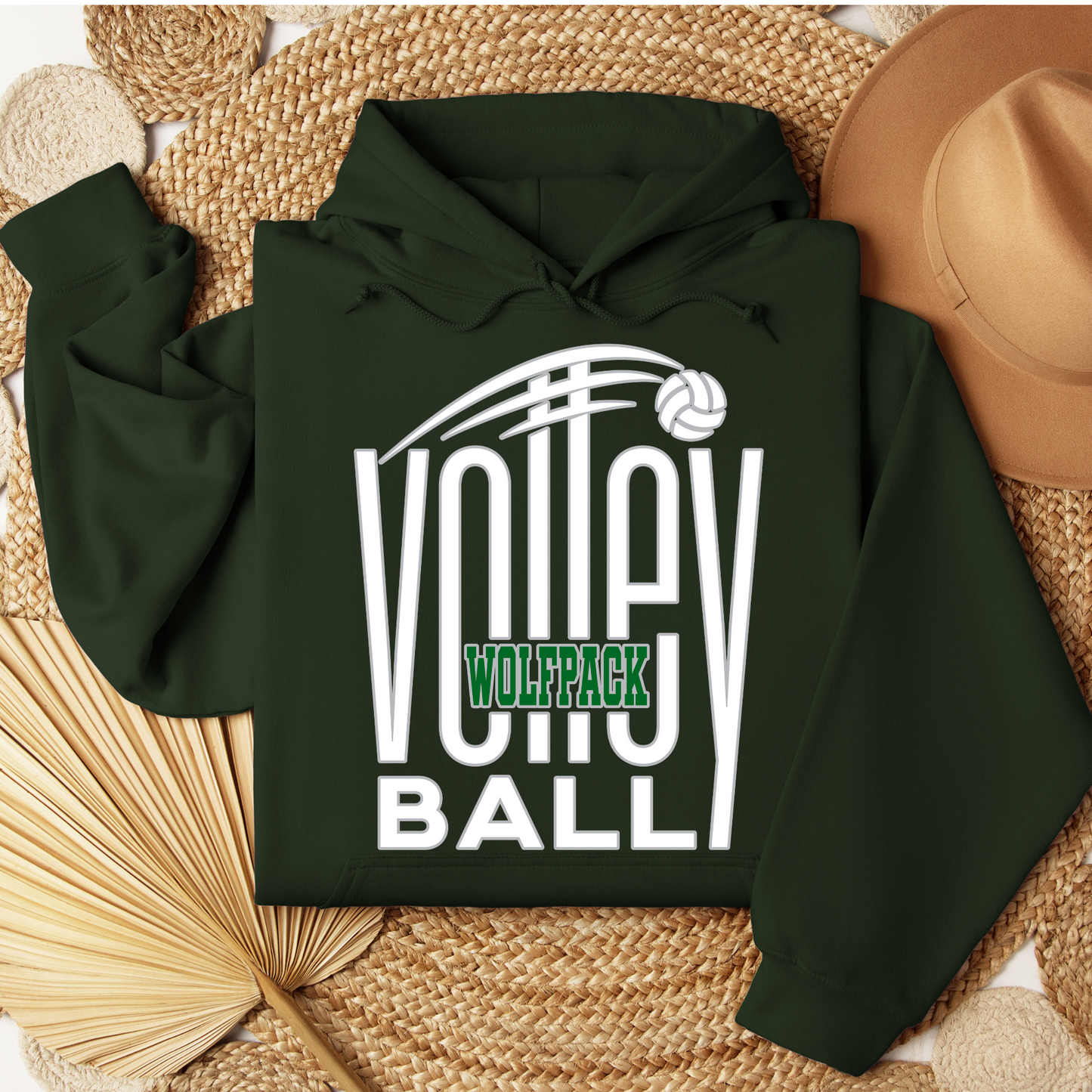 Wolfpack Volleyball - Hoodie or Crewneck Sweatshirt - Youth