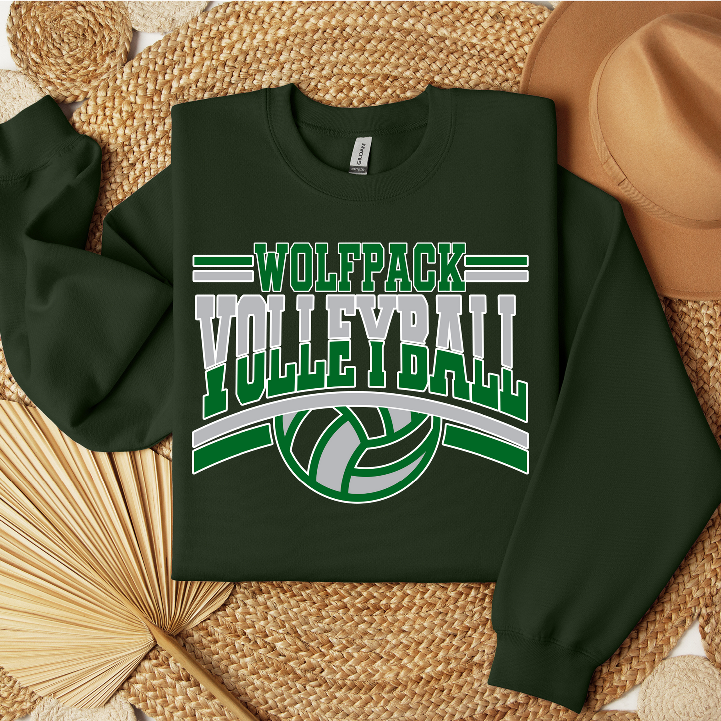 Wolfpack Volleyball - Hoodie or Crewneck Sweatshirt - Youth