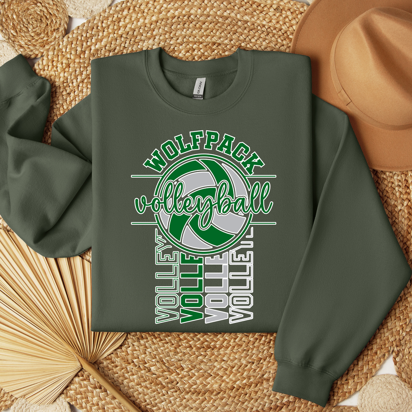Wolfpack Vertical Hoodie - Hoodie or Crewneck Sweatshirt - Youth