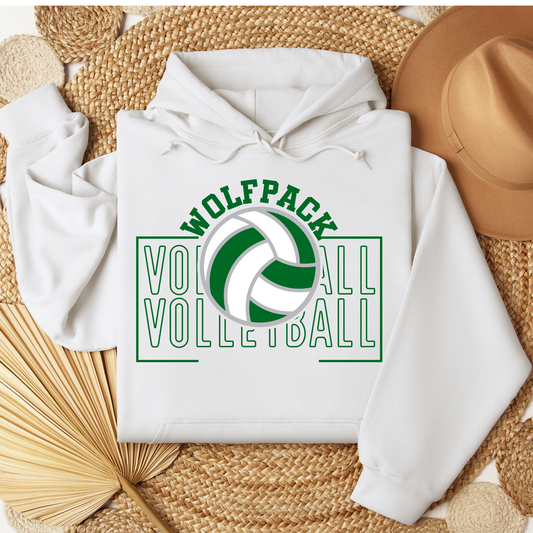 Wolfpack Volleyball - Hoodie or Crewneck Sweatshirt - Youth