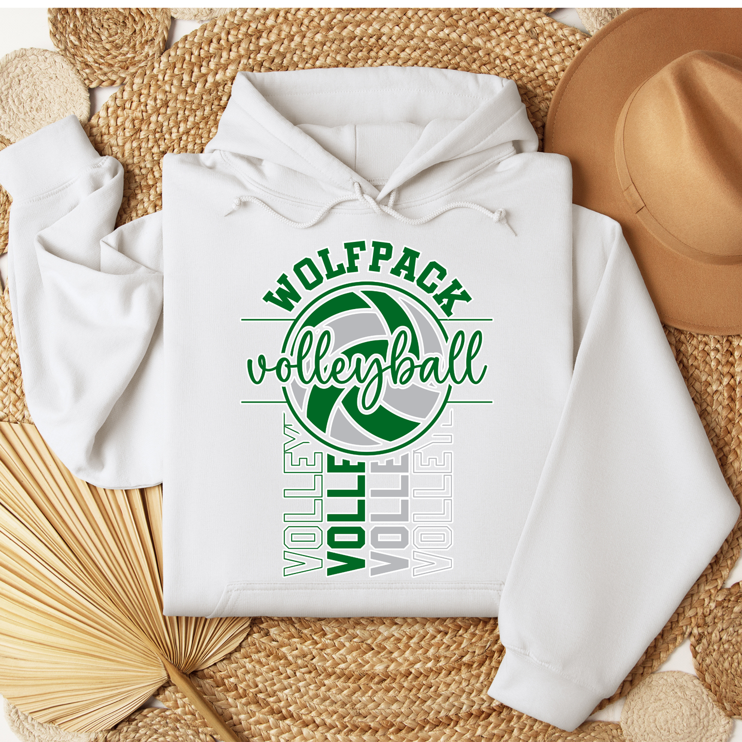 Wolfpack Vertical Hoodie - Hoodie or Crewneck Sweatshirt - Youth