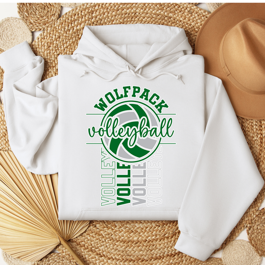 Wolfpack Vertical Hoodie - Hoodie or Crewneck Sweatshirt - Youth