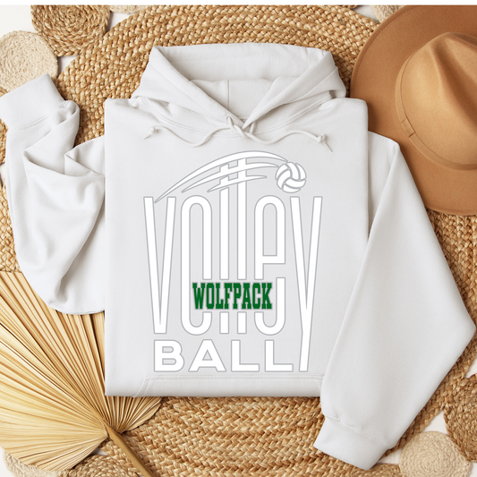 Wolfpack Volleyball - Hoodie or Crewneck Sweatshirt - Youth
