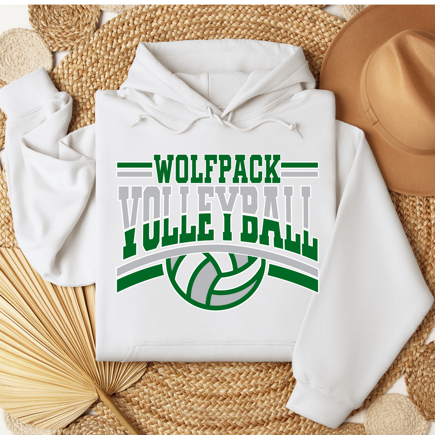 Wolfpack Volleyball - Hoodie or Crewneck Sweatshirt - Youth