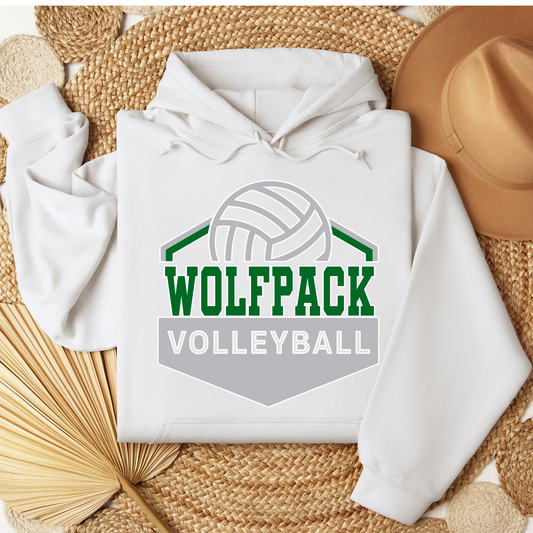 Wolfpack Volleyball - Hoodie or Crewneck Sweatshirt - Youth