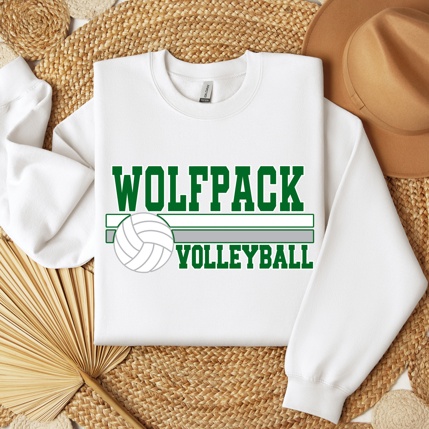 Wolfpack Volleyball - Hoodie or Crewneck Sweatshirt - Youth