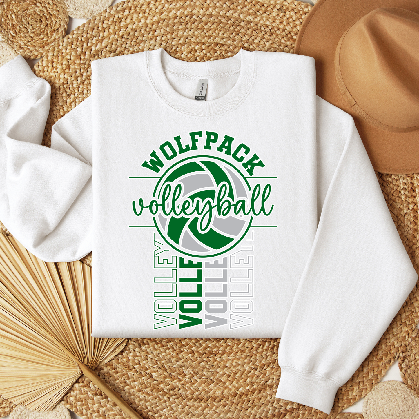 Wolfpack Vertical Hoodie - Hoodie or Crewneck Sweatshirt - Youth