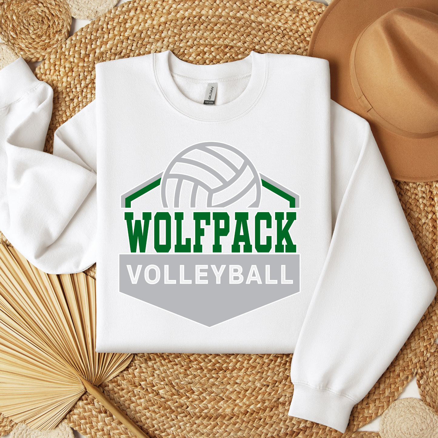 Wolfpack Volleyball - Hoodie or Crewneck Sweatshirt - Youth
