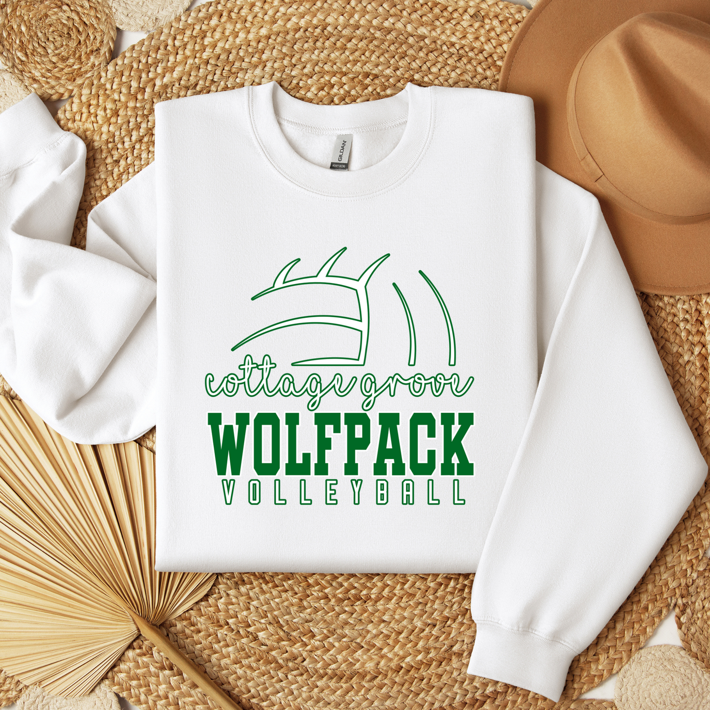 Wolfpack Volleyball - Hoodie or Crewneck Sweatshirt - Youth