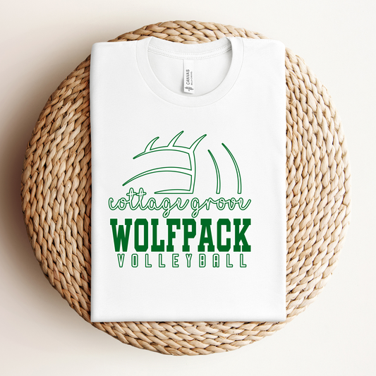 Wolfpack Volleyball Tee - Adult