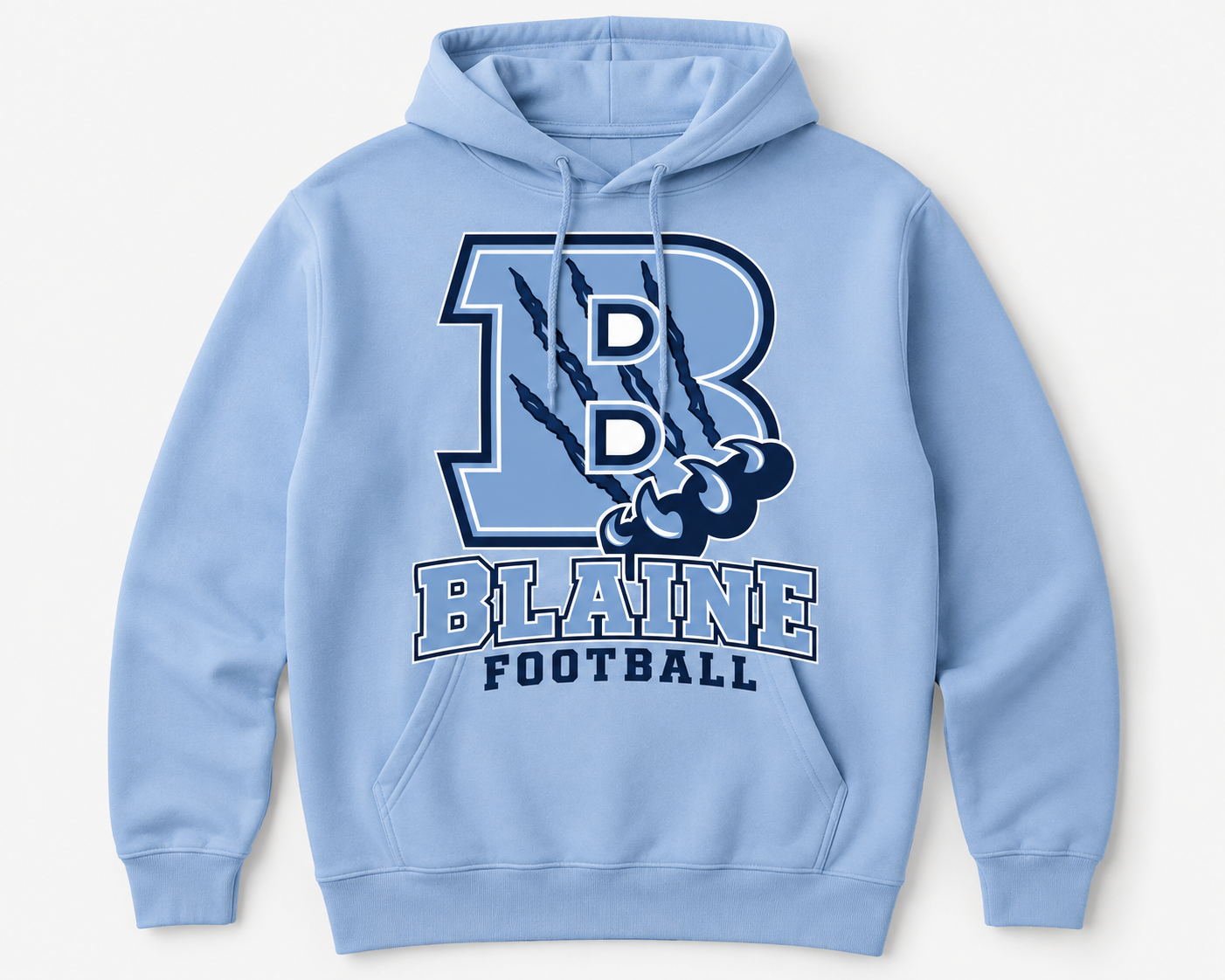 Blaine Bengals Hoodie or Crew - w/Optional Sleeve Design