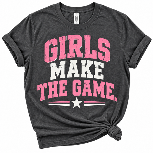 Girls Make the Game Charcoal Tee