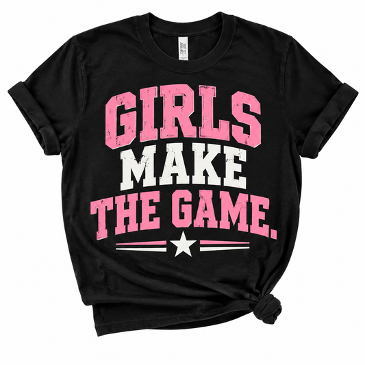 Girls Make the Game Black Tee