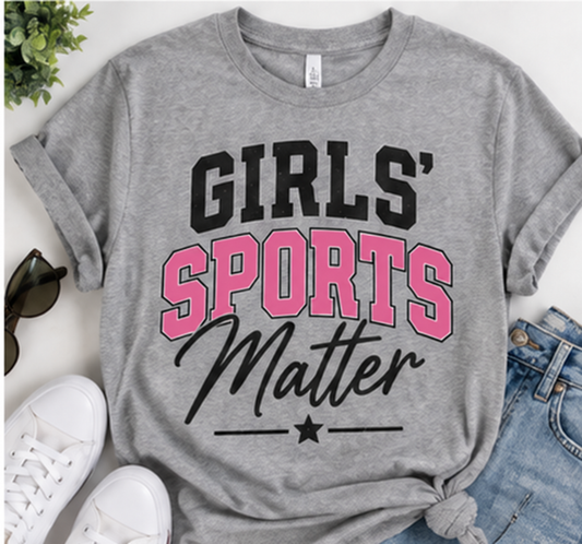 Girls Sports Matter - Gray Tee