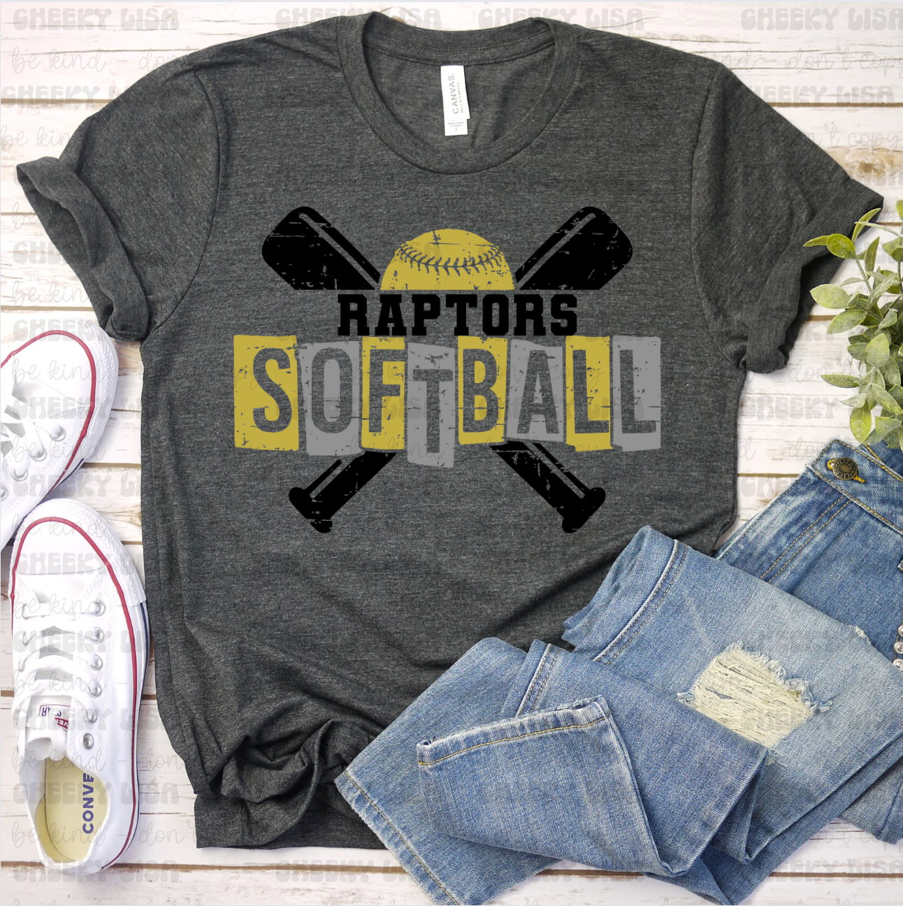 School Mascot Softball Tee