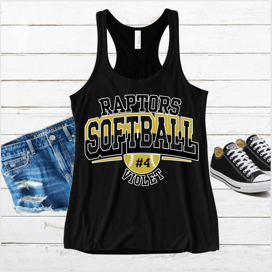 Raptors Softball Tee or Tank