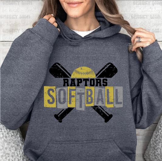 Raptors Softball Cross Bats w/Optional Back