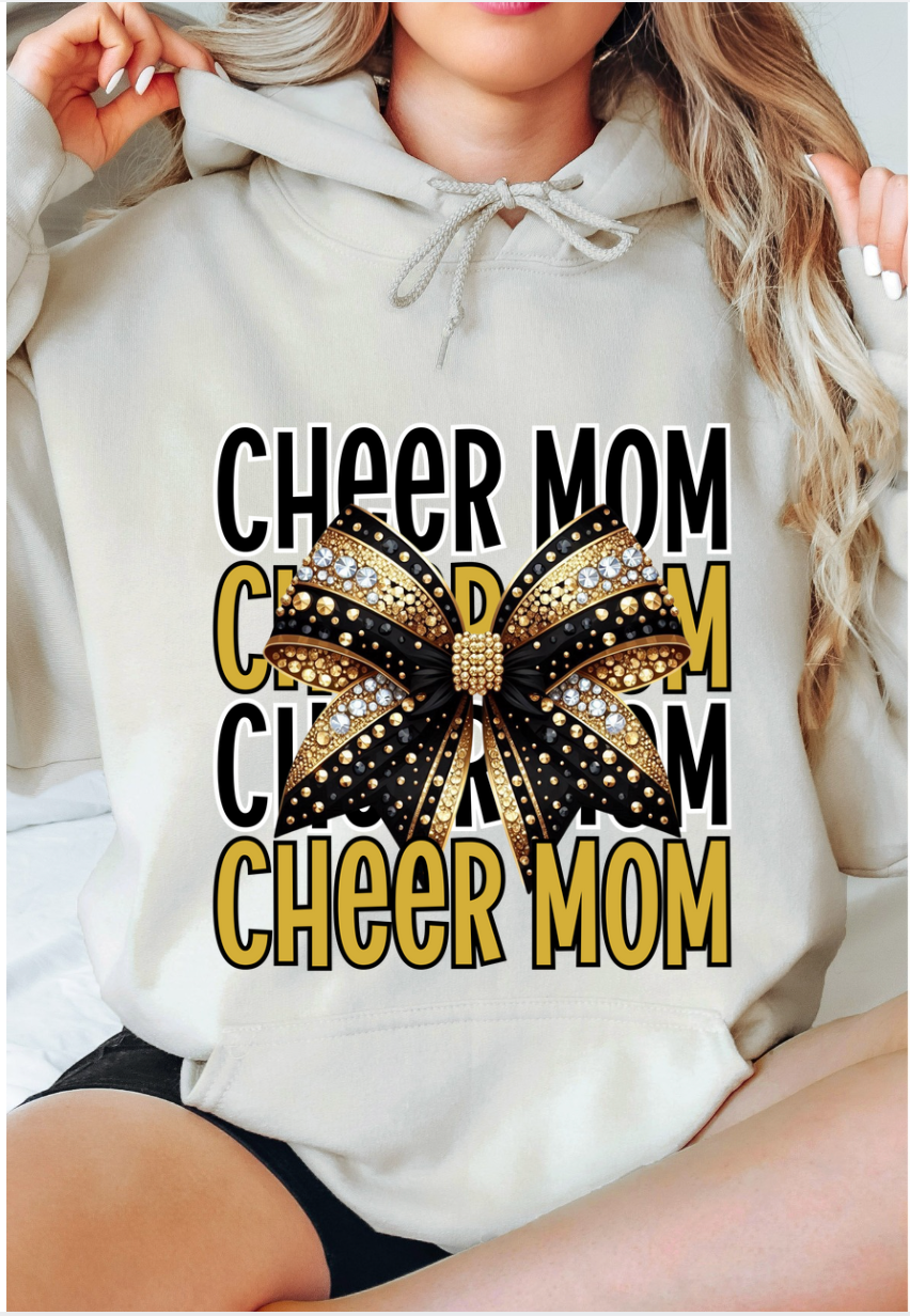 Cheer Mom with Optional Back Hoodie - Adult