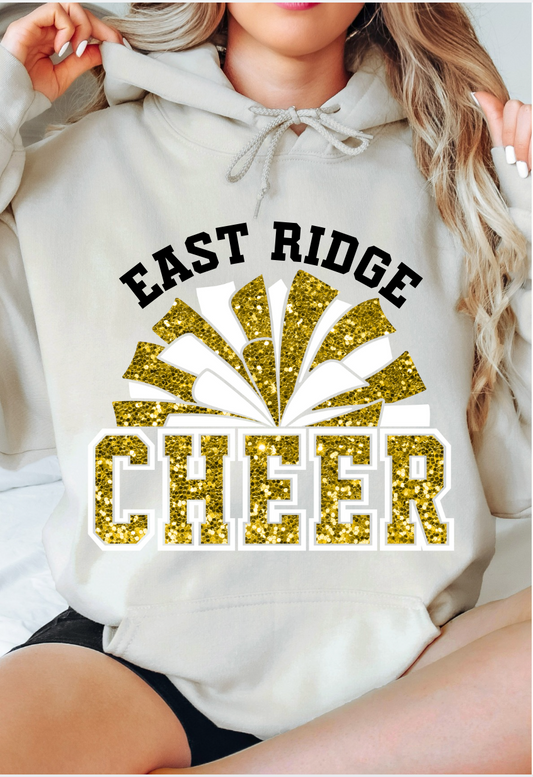 Cheer Half Pom with Optional Back Hoodie - Adult V2