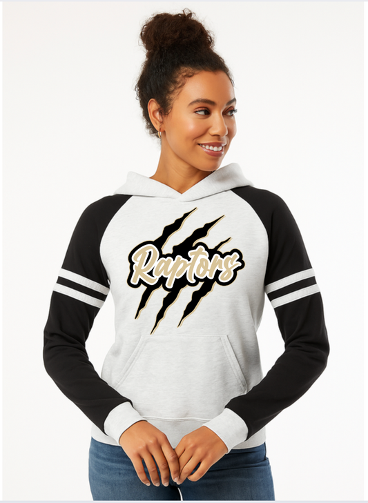 Custom Raptors Colorblock Hoodie - Clawmarks