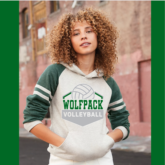 Wolfpack Volleyball Hoodie - Varsity Hoodie - Adult