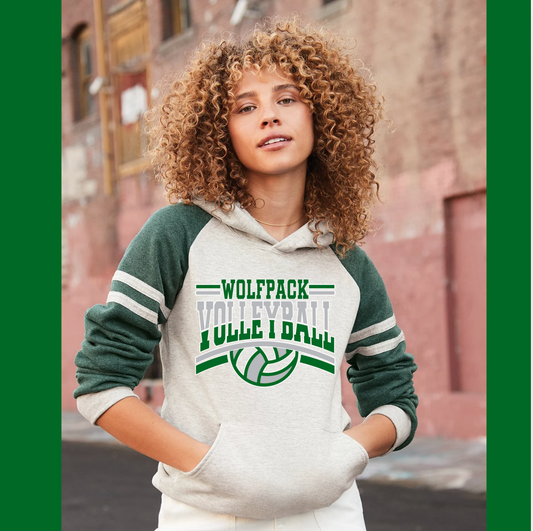 Wolfpack Volleyball Hoodie - Varsity Hoodie - Adult