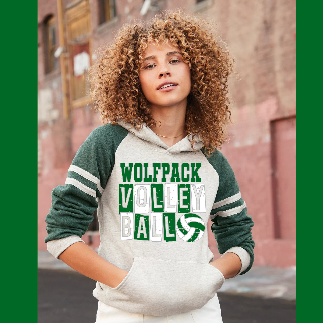 Wolfpack Volleyball Hoodie - Varsity Hoodie - Adult