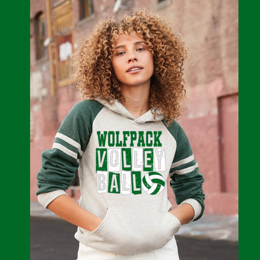 Wolfpack Volleyball Hoodie - Varsity Hoodie - Adult