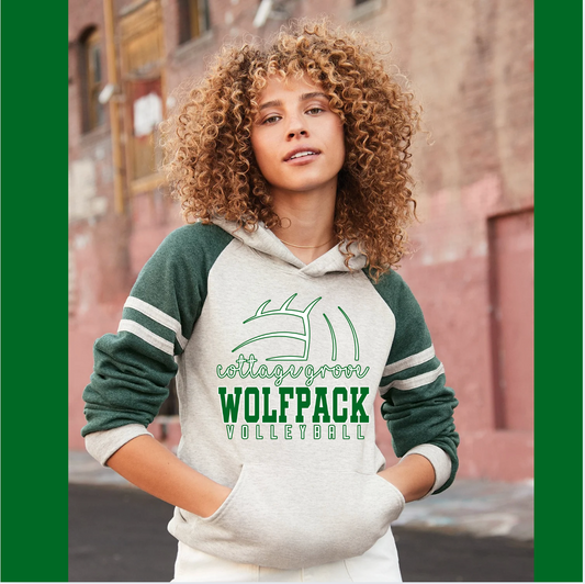 Wolfpack Volleyball Hoodie - Varsity Hoodie - Adult