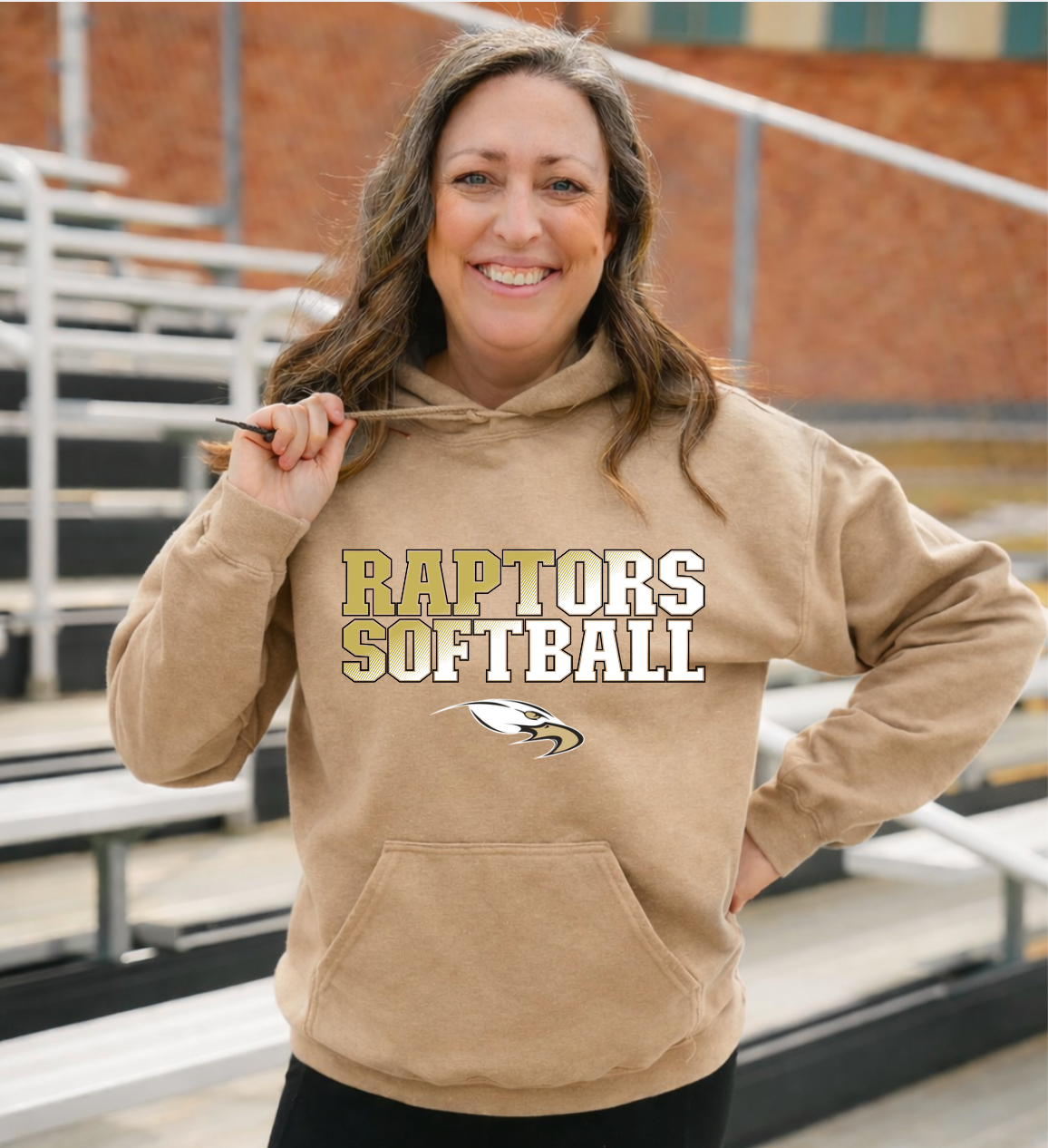 Raptors Softball 2026 Design - Hoodie or Crew - Adult