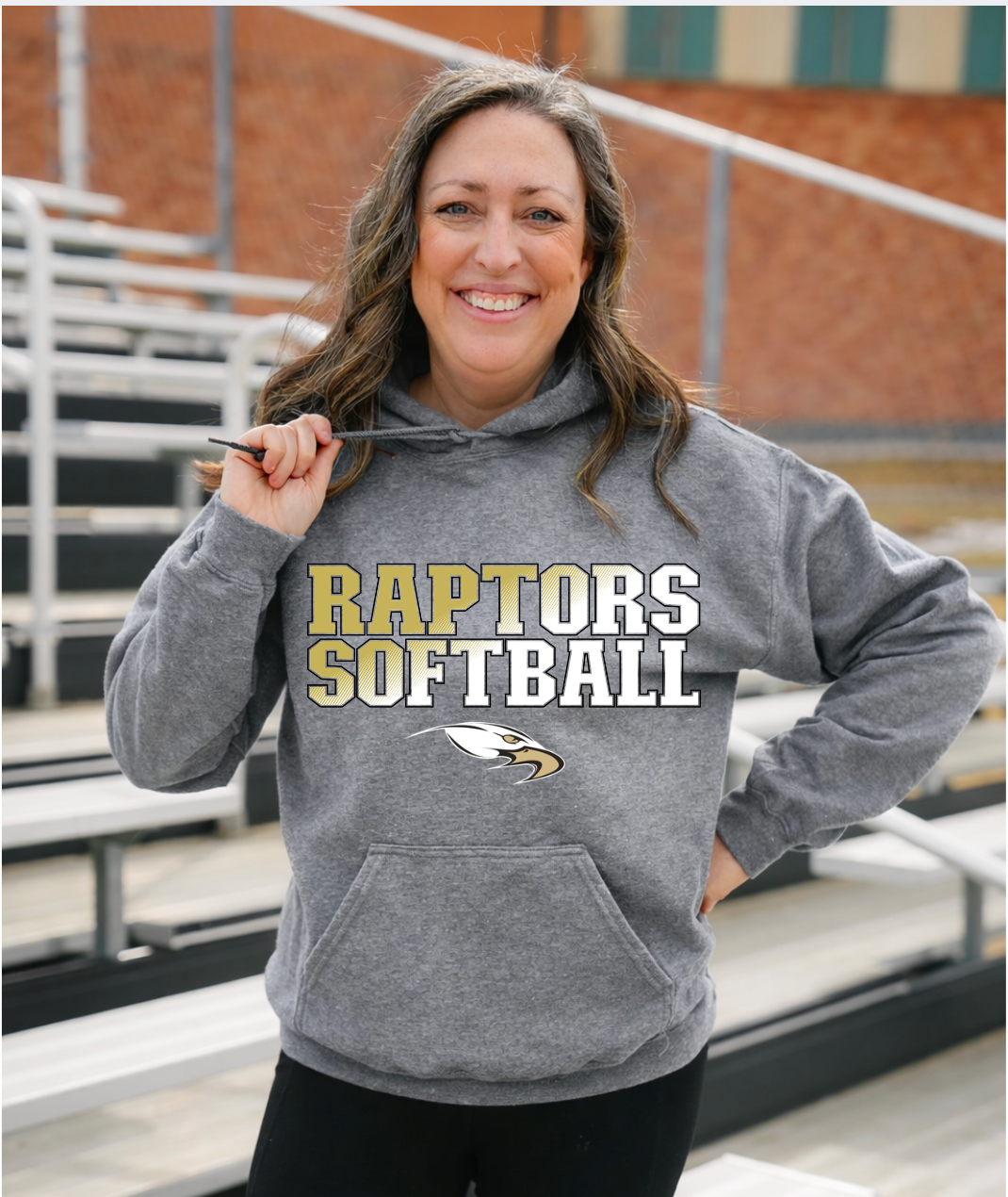 Raptors Softball 2026 Design - Hoodie or Crew - Adult