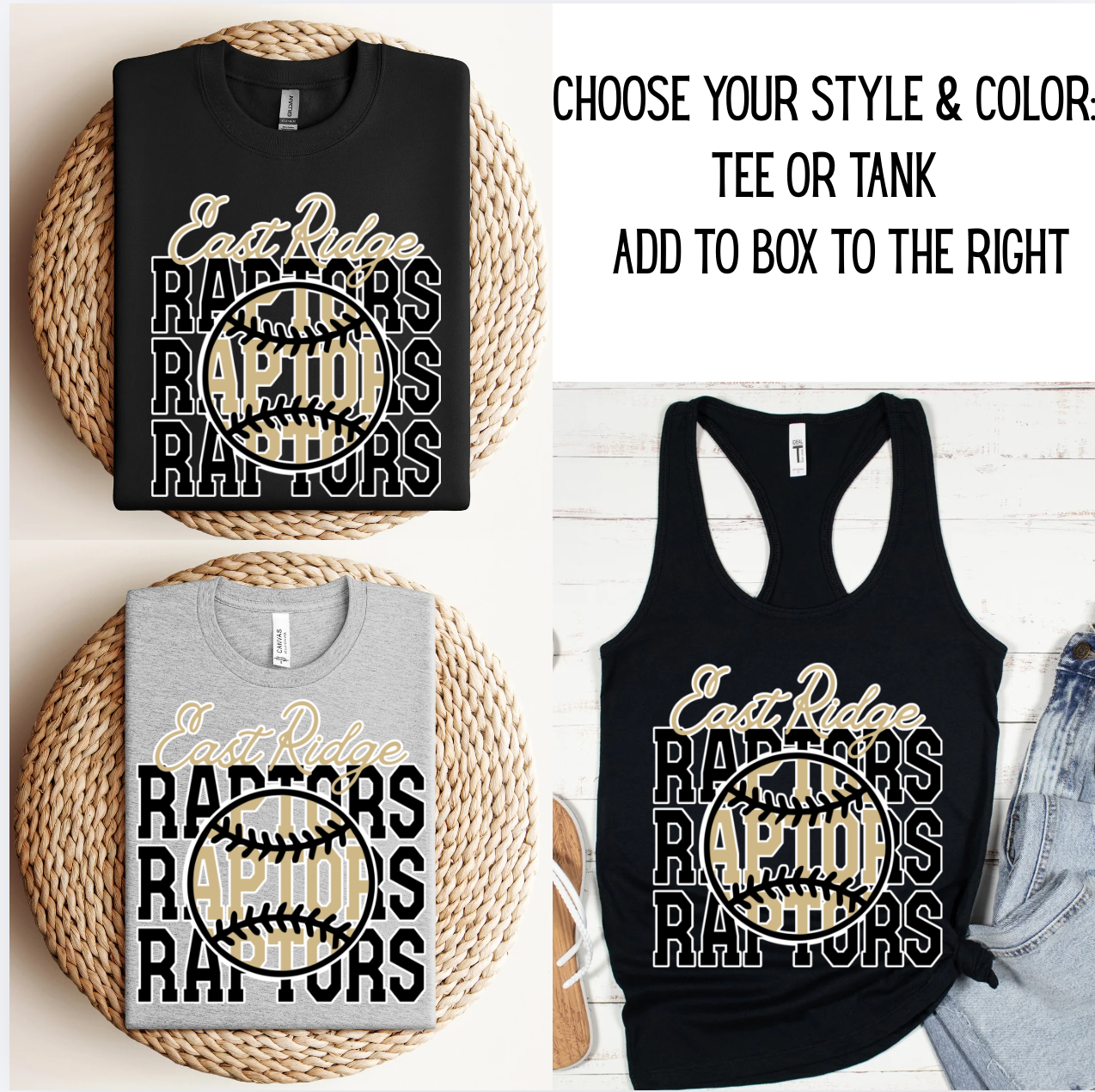 Raptors Softball 2026 Design - Tee or Tank - Youth