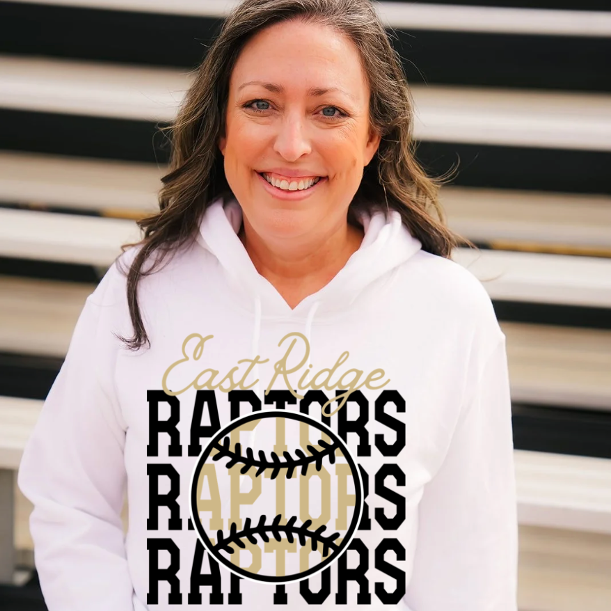 Raptors Softball 2026 Design - Hoodie or Crew - Adult