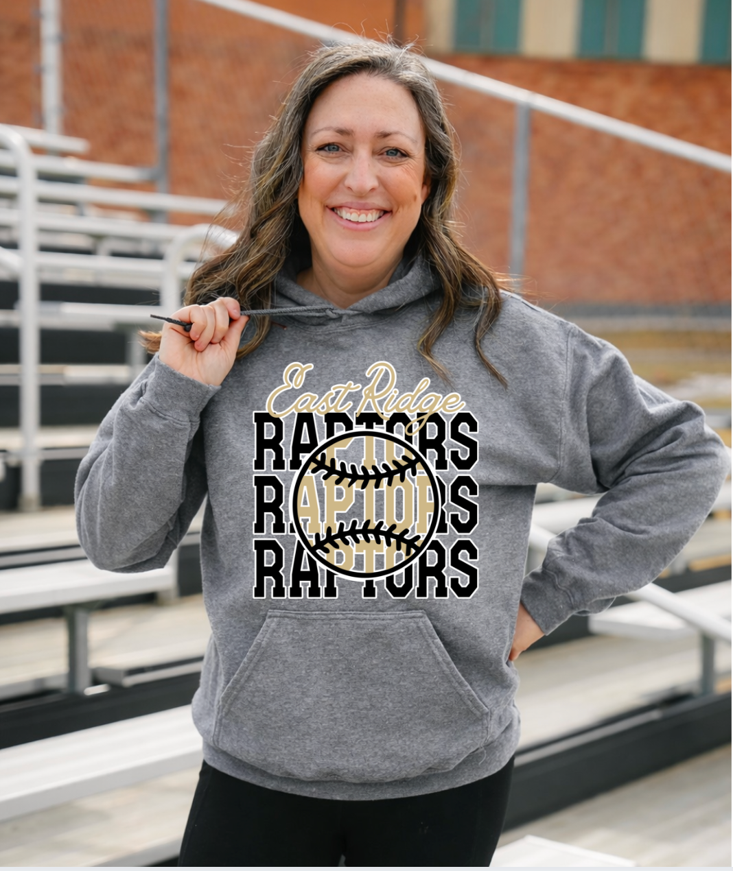Raptors Softball 2026 Design - Hoodie or Crew - Adult