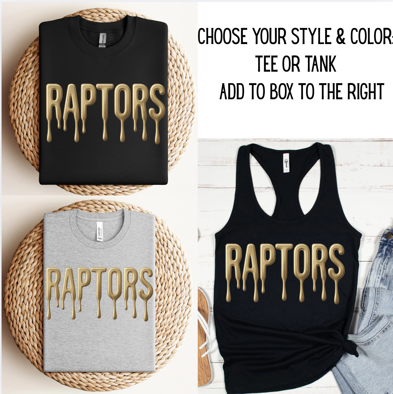 Raptors Drip - Tee or Tank - Adult