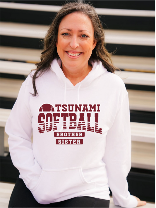 Tsunami Softball Unisex Hoodie #4 - ANY FAMILY MEMBER