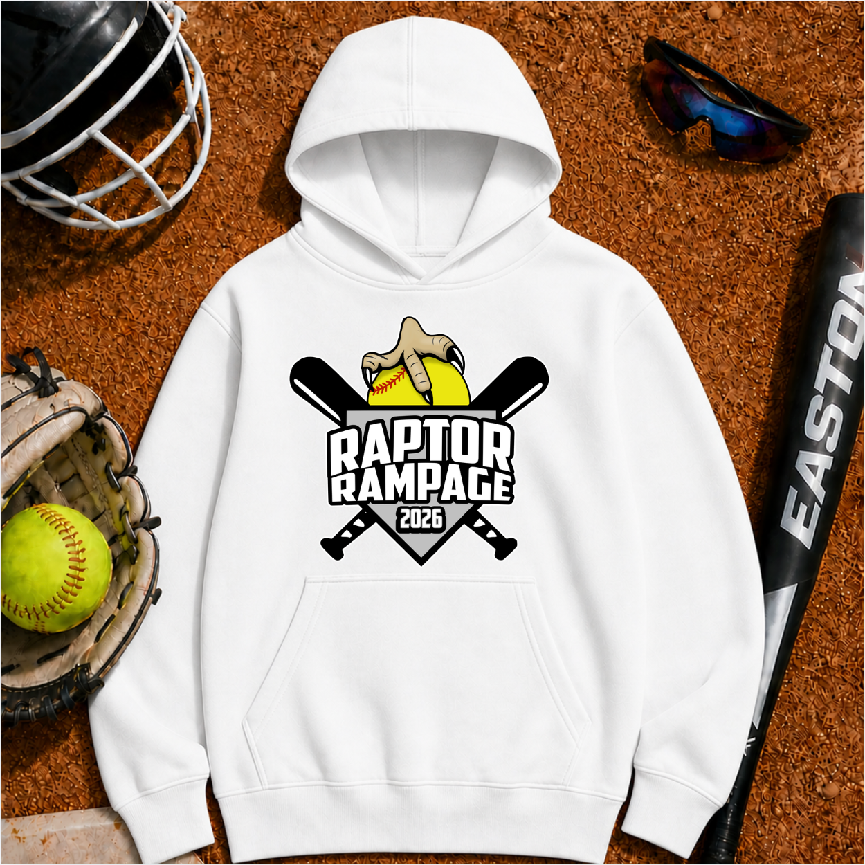 Raptor Rampage Adult Hoodie - Optional Back Design - PREORDER ONLY